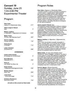 NYCEMF 2017 concert program