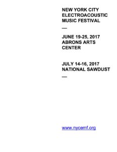 NYCEMF 2017 program cover